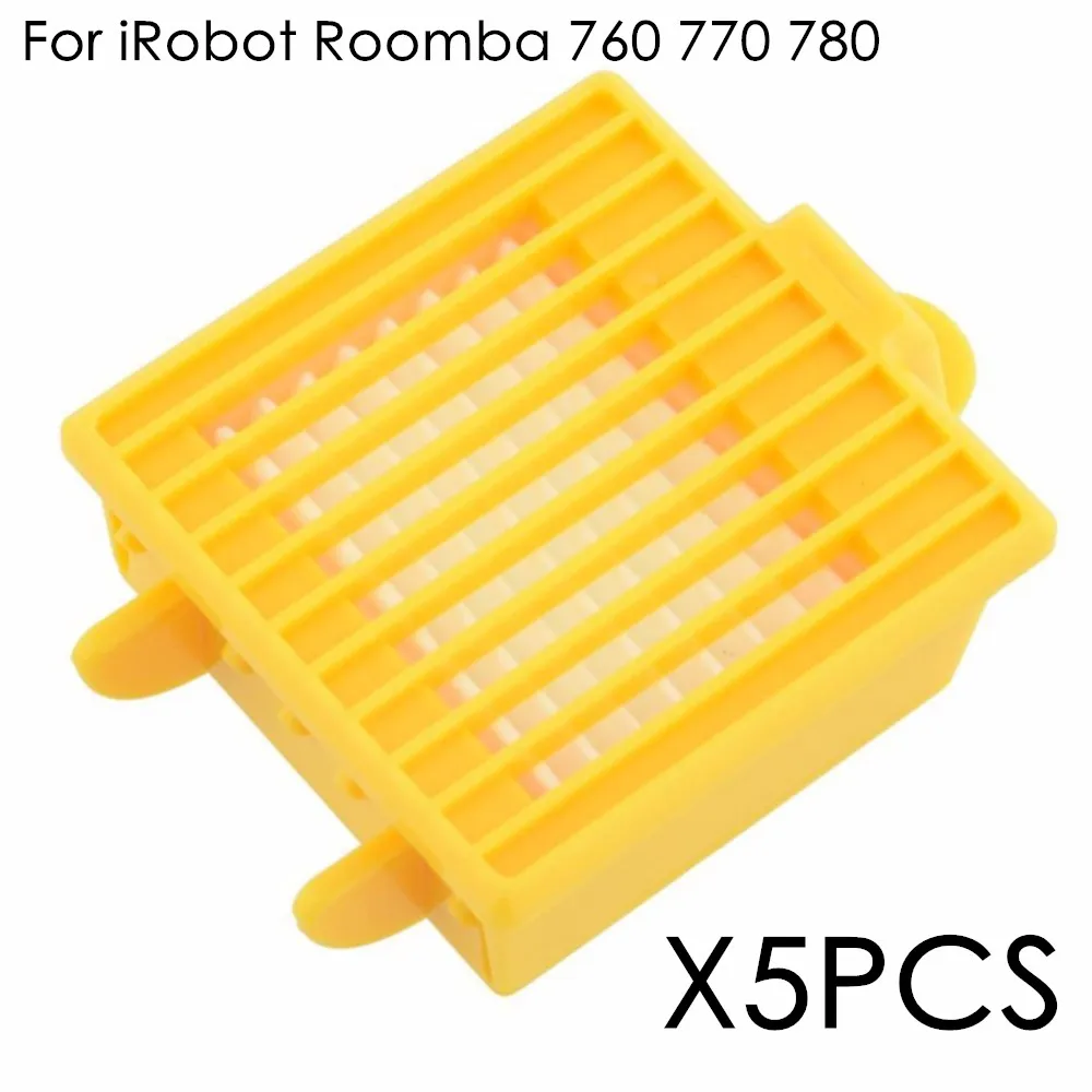 5Pcs/Lot Vacuum Cleaner Parts Hepa Filter Replacement Tool Kit Fit For Irobot Roomba 760 770 780 790 Robotic Vcx28 T15 0.5