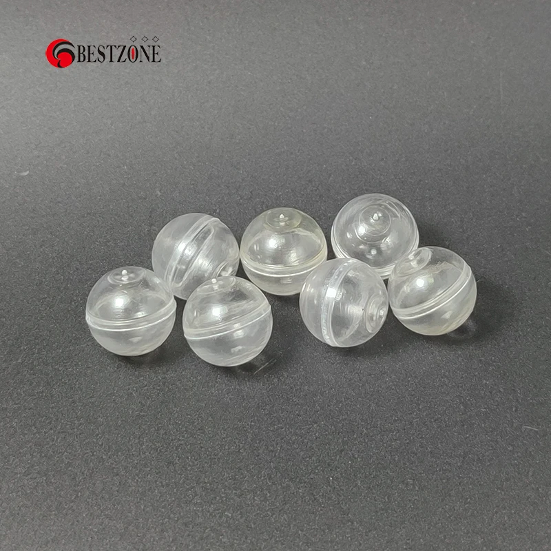 50Pcs 0.59Inch Mini 15MM Very Small Clear Transparency Plastic PS Capsule Toy Surprise Ball Tiny Container Making Things Model 5
