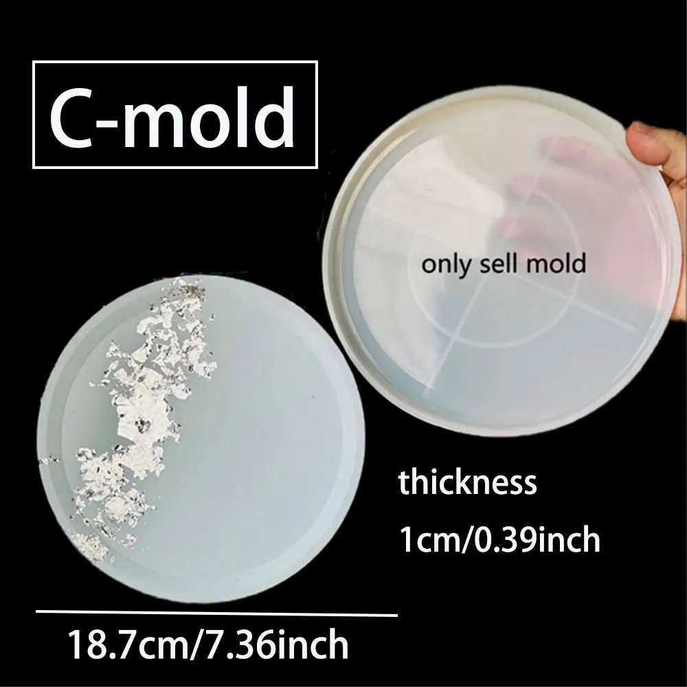 Round Cement Candle Vessel and Planter Silicone Mold, Ring-Shaped Flower Pot and Candle Holder Mold