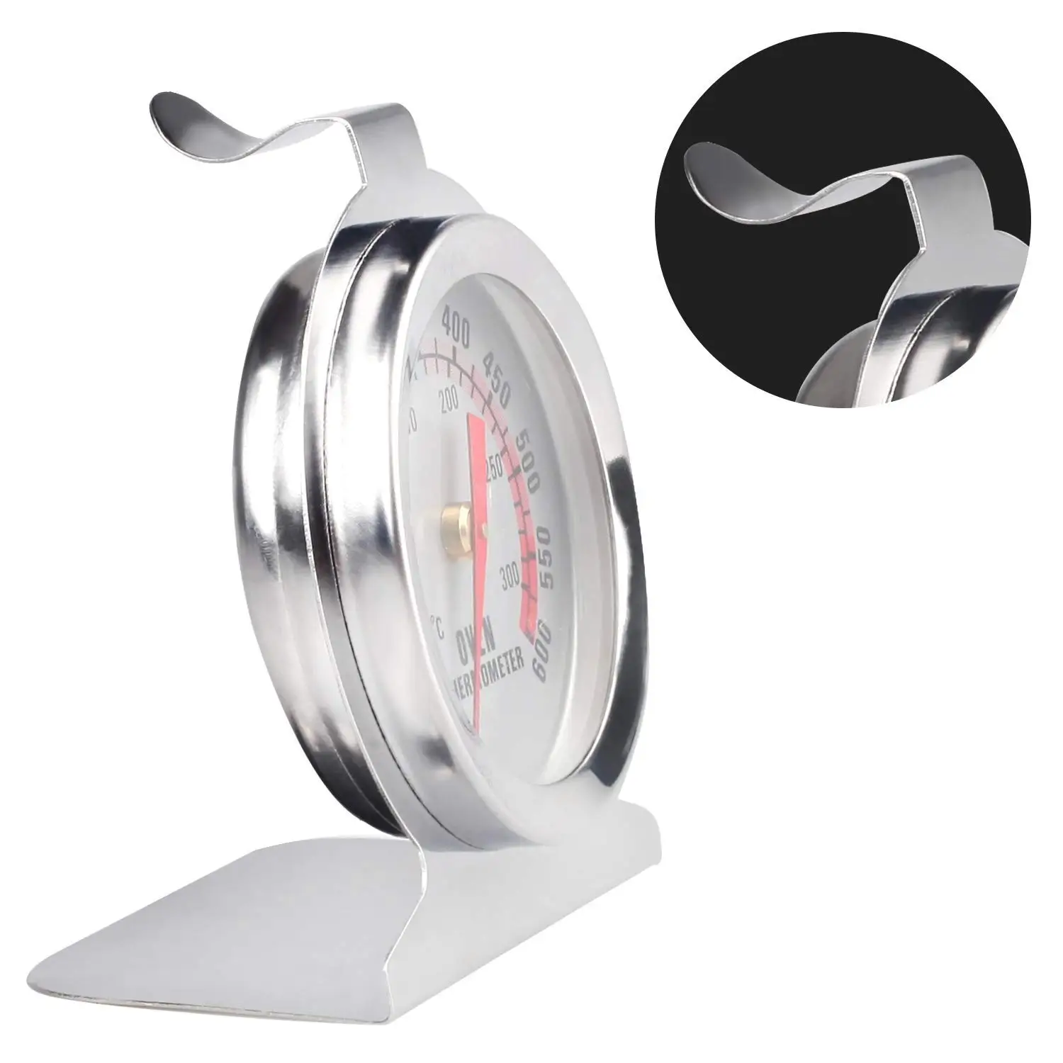Description Picture 5 of itemOven Thermometer Accurate 50-300°C/100-600°F Grill Fry Chef Smoker Gauge Stainless Steel Thermo Meter Kitchen Cooking Baking