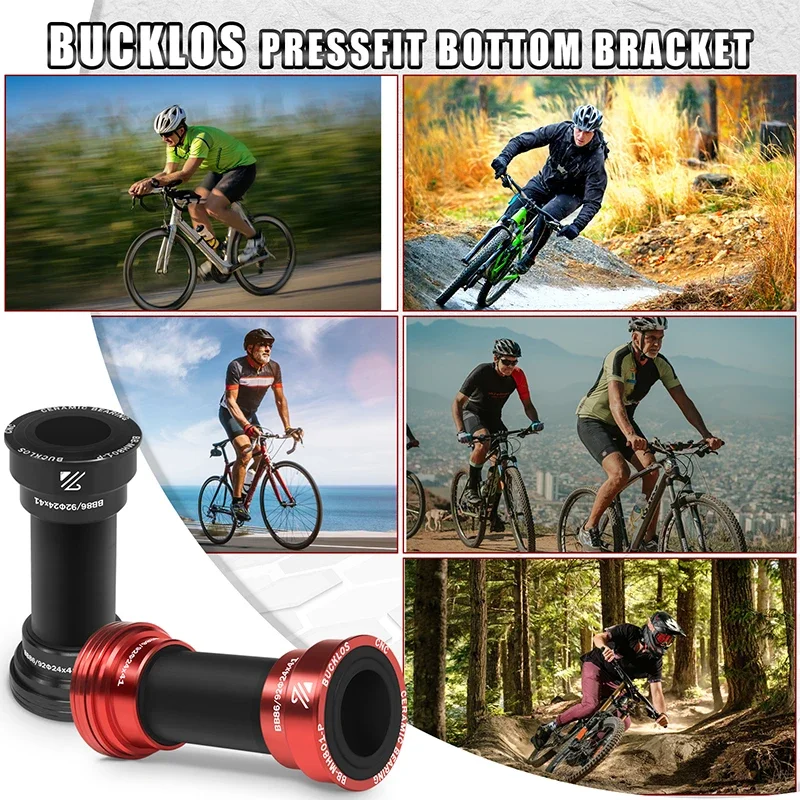 BUCKLOS High-Performance Pressfit Bicycle Bottom Bracket with Sealed Bearings, 24mm Shaft Compatible