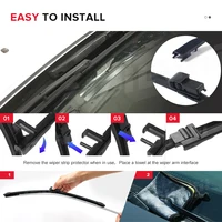 Wiper Front Wiper Blades For Audi A4 B6 8E/8H October 2000 - Nov. 2003 Windshield Windscreen Front Window 22"+22" 2