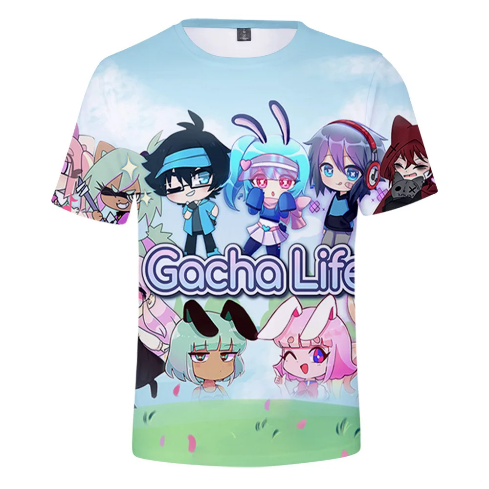 Camiseta infantil Gacha Life Anime 3D estampada, tops casuais com gola  redonda, roupas kawaii, moda infantil, menino, menina - AliExpress