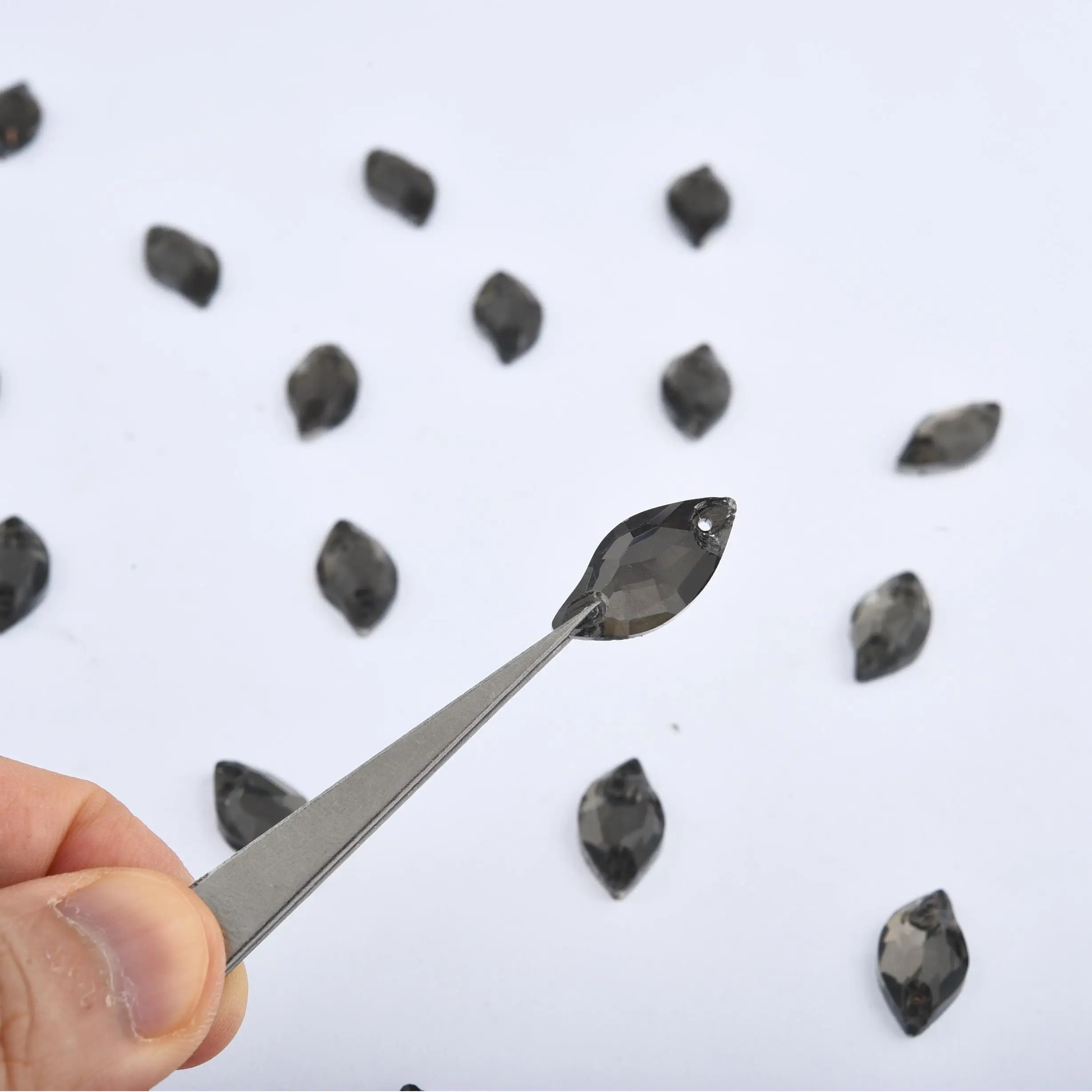 올리야 리프 올컬러 바느질용 라인스톤 AAA 글래스 플랫백 DIY 바느질 액세서리 크리스탈 글리터 글래스 스트라스