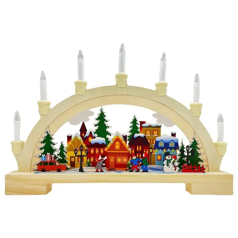 

Christmas Village Christmas Village Figurine LED Night Light Christmas Village Decorations Christmas Houses Buildings Landscape