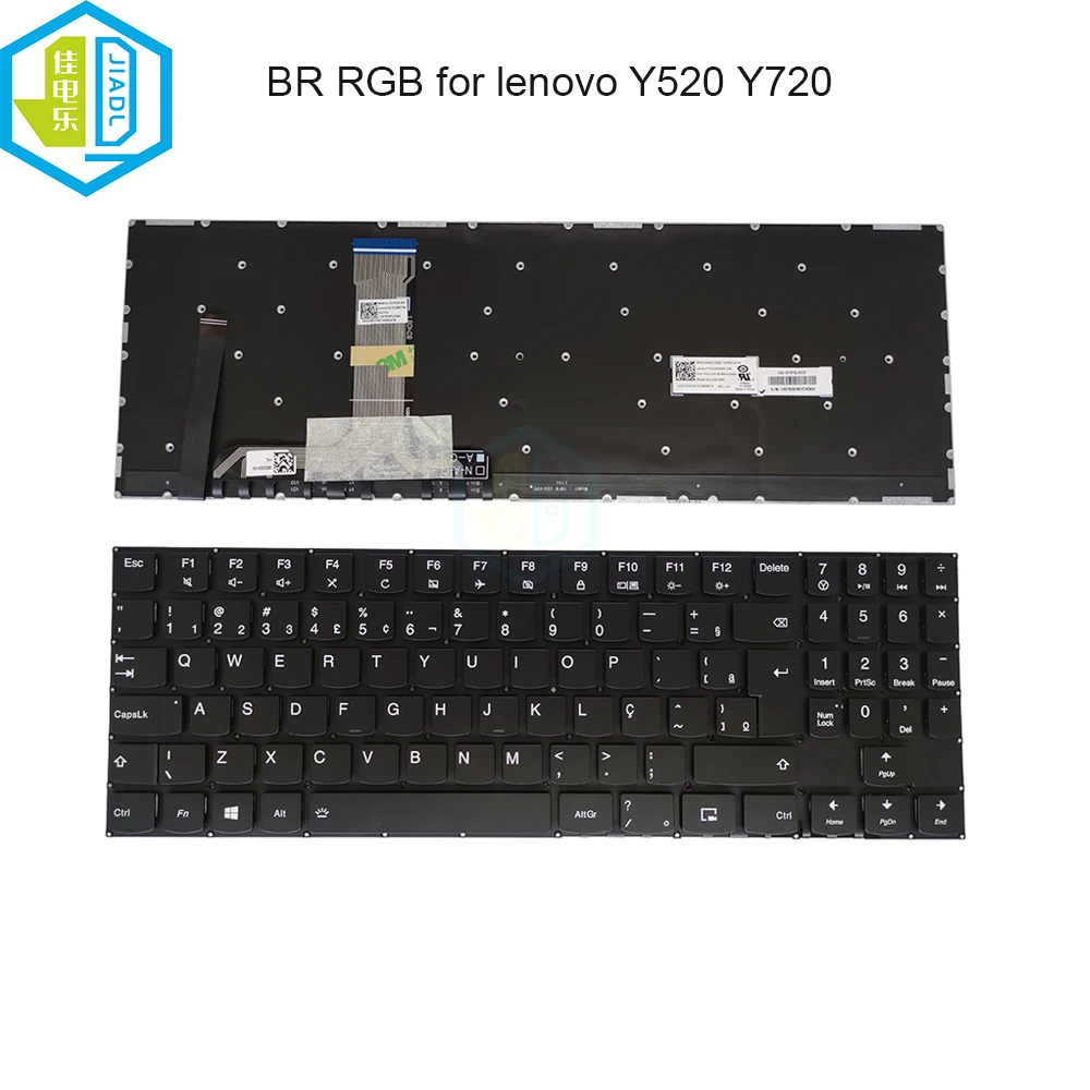 Tastiera Retroilluminata Rgb Brasiliana Per Lenovo Legion Y520 Y520-15Kb R720 Y720 15Ikb Tastiere Retroilluminate Colorate Portoghesi Brasiliane