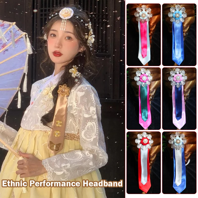 Traditional Korean Court Hanbok Headwear Accessories For Women Korea Hanbok Hairpin Wedding Ribbon Hairpin National Costume