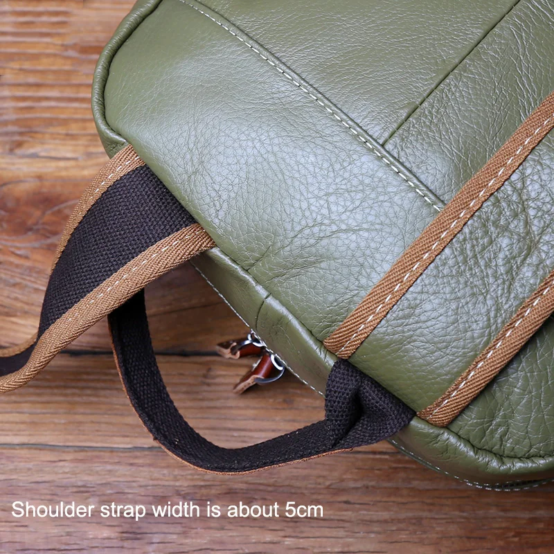 حقيبة ظهر من الجلد الطبيعي للرجال ، حقيبة كمبيوتر محمول بسيطة وعصرية مقاس 15 بوصة على شكل كتاب بطبقات من جلد البقر