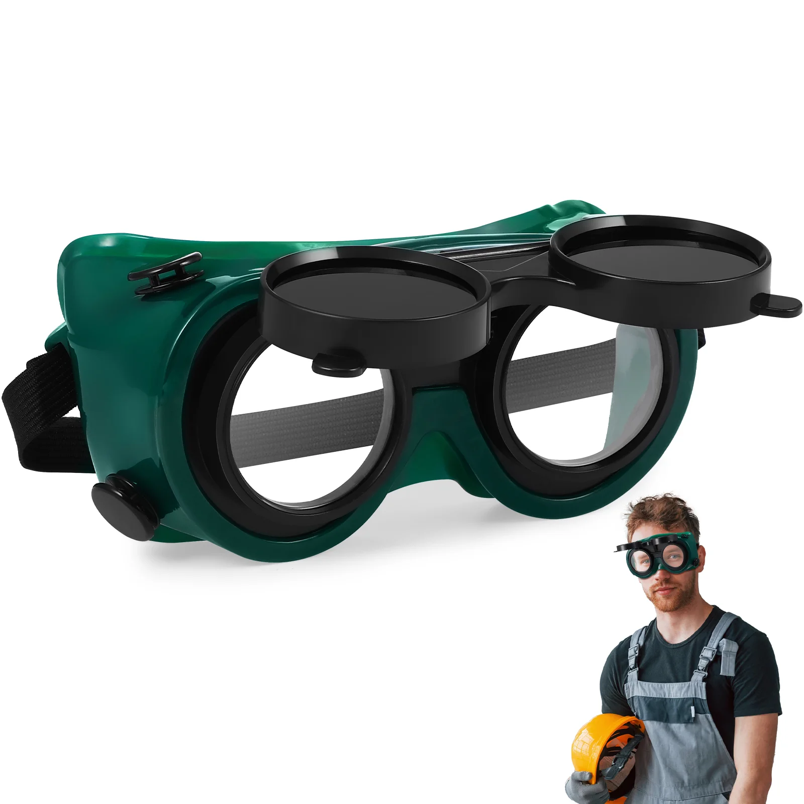 Anti-Glare Protective Welding Goggles With Flip Up Safety Protective Grinding Glasses Eclipse Spectacles Weld Accessories laser safety glasses for blue violet green lasers 190nm 540nm 405nm 450nm 515nm 520nm 532nm laser protective goggles with box