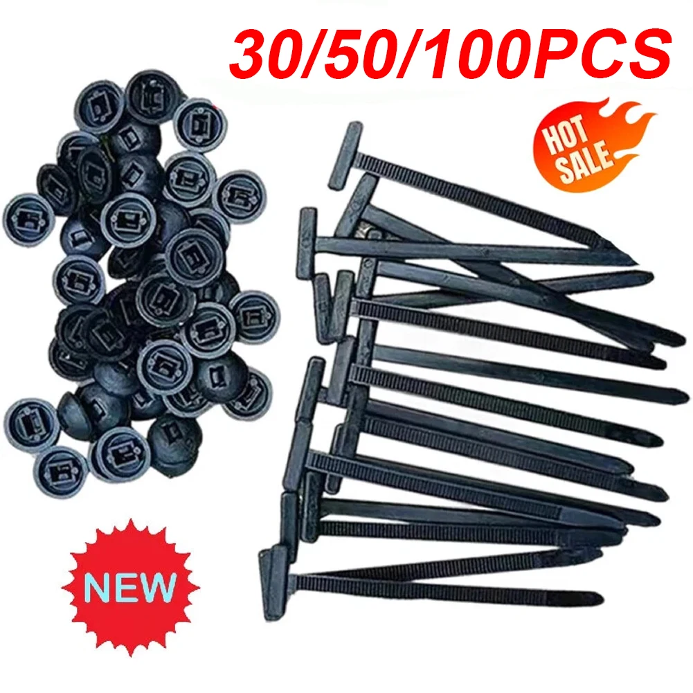 Self-locking Nylon Universal Cable Tie Buckle Plastic Fixed Strap Iron Cable Gap Car Instrument Zip Ties 100/50/20PCS