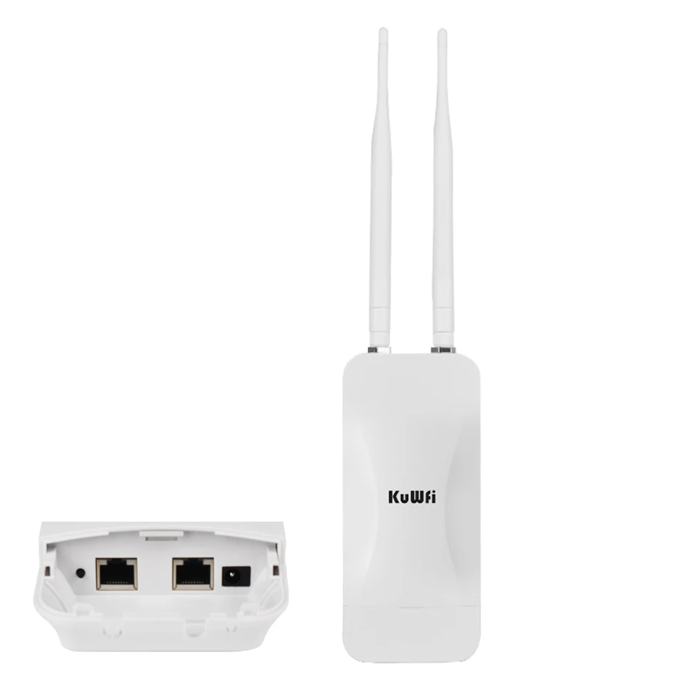 thumbnail image 1 of Enrutador AP para exteriores KuWFi de 1200 Mbps, punto de acceso Wi-Fi inalámbrico de banda dual, enrutador AP con antena externa de alta ganancia, compatible con POE de 24 V, 1 of 5