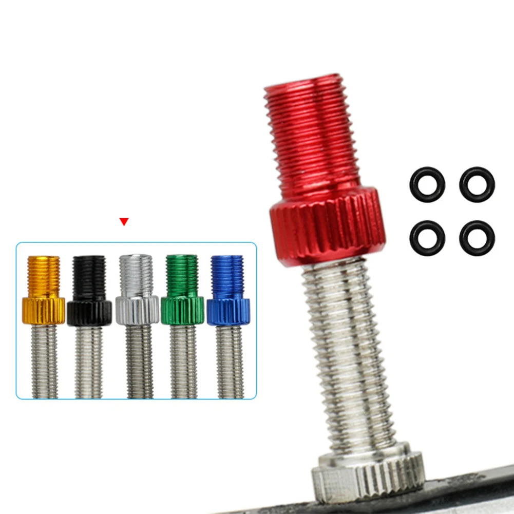 4pcs Valve Adapter Presta To-schrader Valve Converter Road Bike Pump Air Nozzle Tube Tools Bicycle Accessories