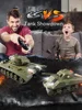 1: 30 Rc Tank Toy M26 Panxing Vs M4a3 Sherman Turret Rotation Simulation Combat Sound Effect 2.4ghz Rc Tank Model Remote Control 5