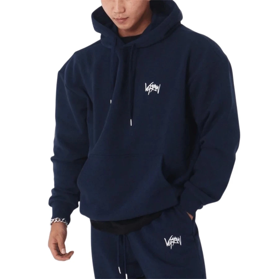 

2023 new Men Cotton Hoodies Casual Fashion Sweatshirt Gym Fitness Bodybuilding Jacket Coats Male Autumn Tops Outerwear Clothing