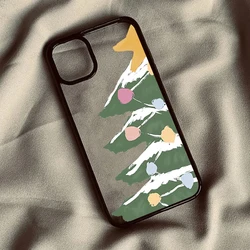 Festive Christmas Tree & Santa Claus Clear Phone Case Cover for iPhone 12 Pro (A)