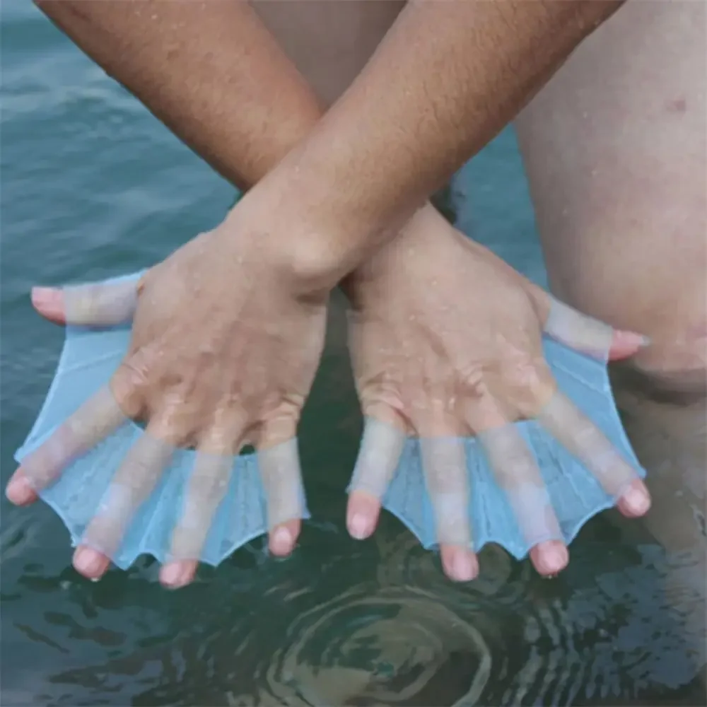 Silicone Finger Web Swim Paddles for Enhanced Swimming Performance