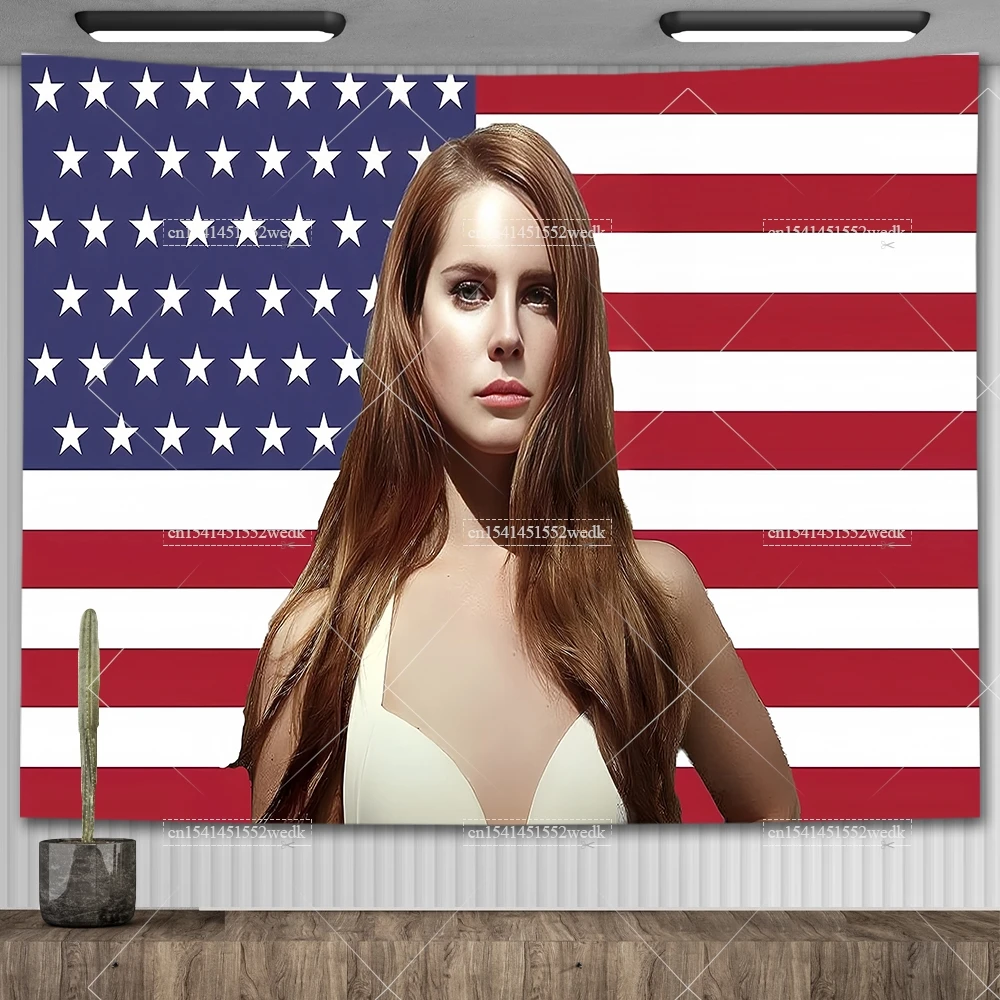 Lana del rey bandeira tapeçaria parede pendurado tapeçaria religiosa  decoração do quarto arte estética cartazes dormitório decoração tapeçarias  - AliExpress, image size:1000x1000