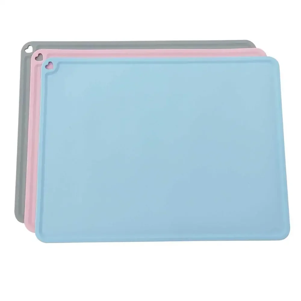 Pet Mat Waterproof Non-slip For Cat Color Silicone Food Bowl Cushion Puppy Kitten Drinking Water Pad Dog Feeding Tray Easy Clean