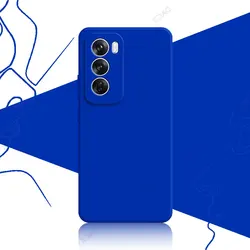 Deluxe Liquid Silicone Square Soft Back Cover for Reno 12 Pro 5G China (Klein Blue)