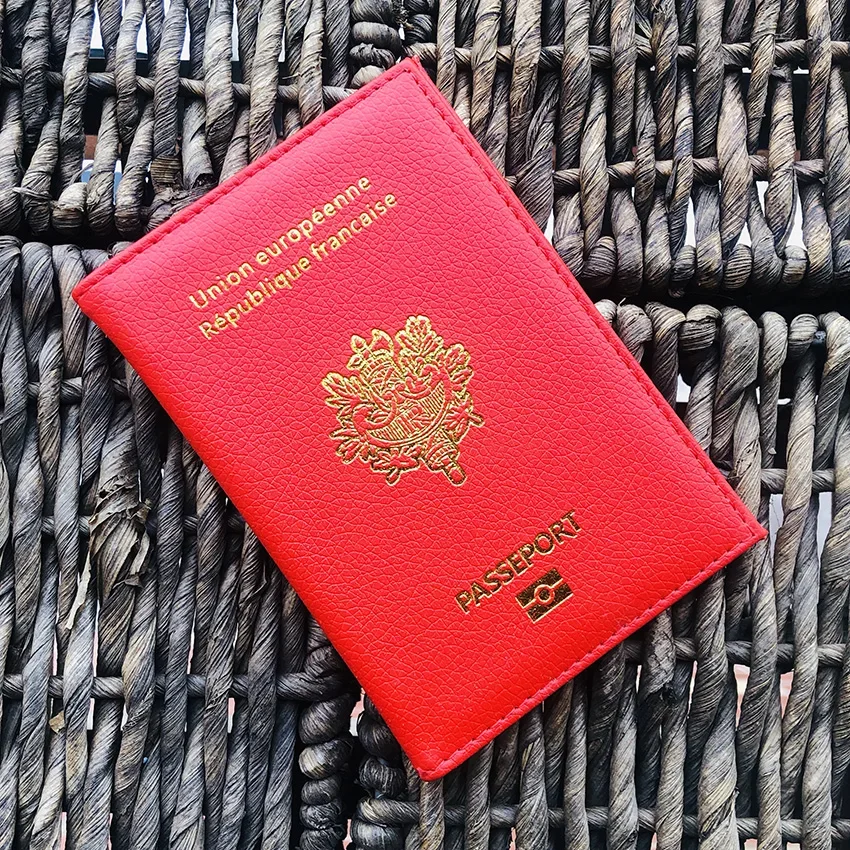 France Passport Cover PU Leather Credit Card Slot Porte-Passeport Housse  Men Women French Passport Organizer Travel Accessory - AliExpress