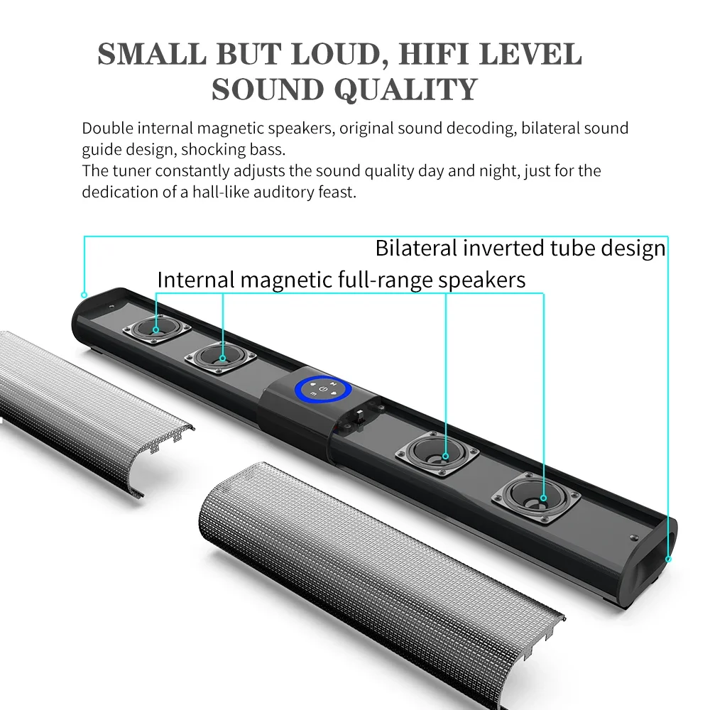 Wireless Bluetooth Bar Speaker System Super Power Speaker Wired Wireless Surround Stereo Home Theater TV Projector CP