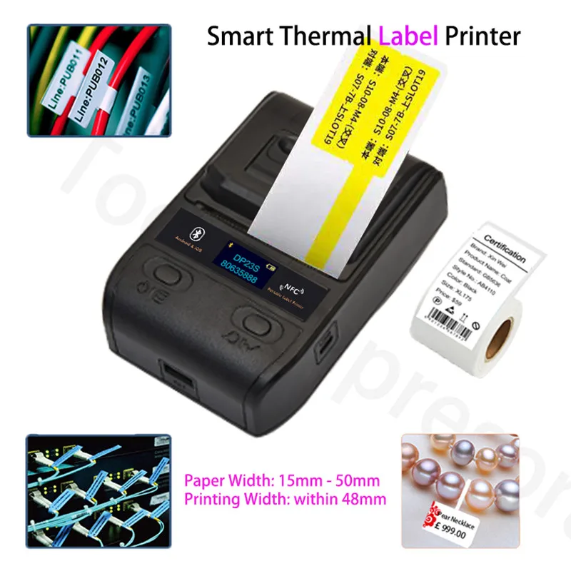 Detonger DP23S Mini Portable Thermal Label Printer Labels Maker Bluetooth Pocket Sticker 50mm DIY Stationery Self-adhesive Paper - AliExpress