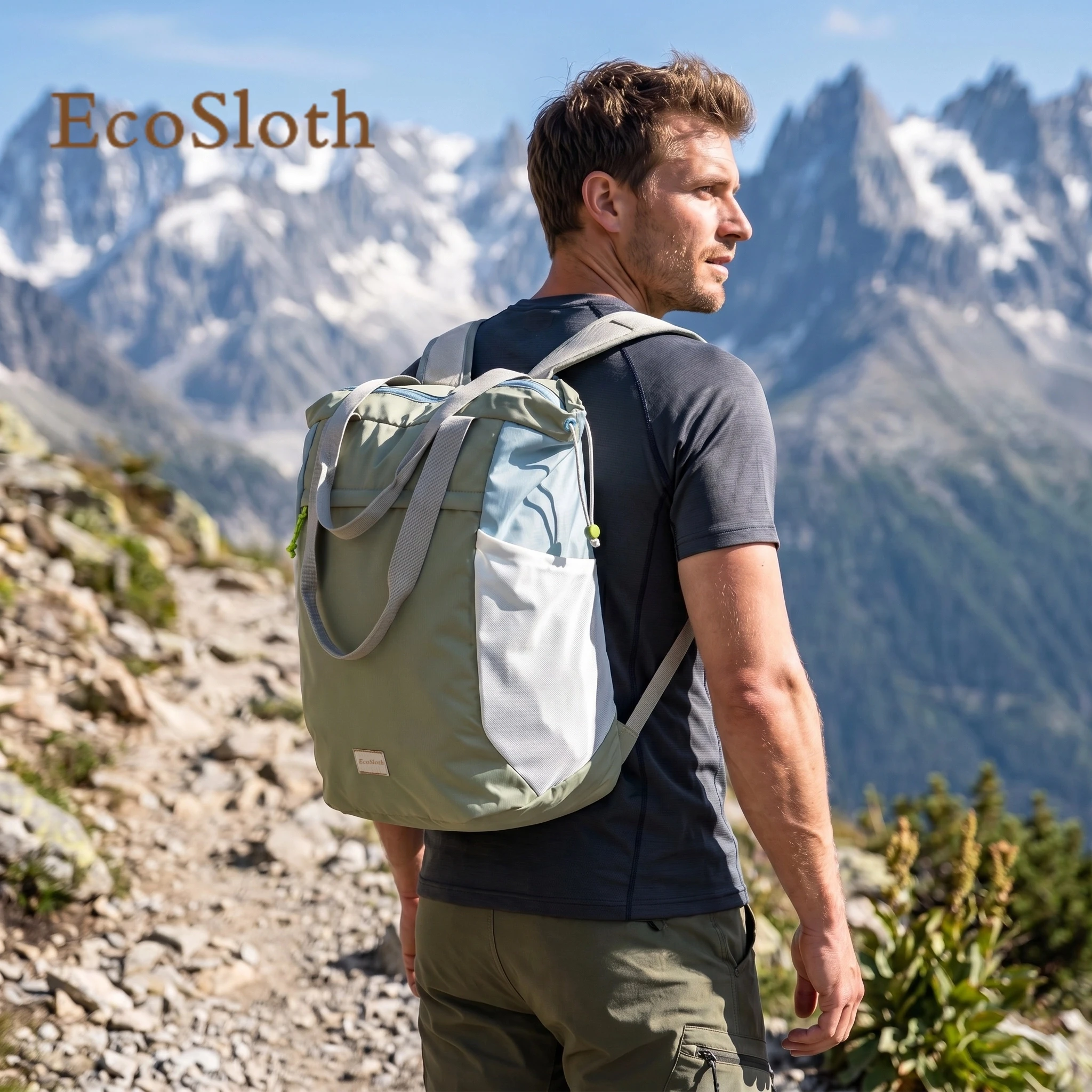 ES Outdoor Travel Backpack for Unisex, Large Capacity Leisure Backpacks For Hiking & Mountaineering, Trendy Foldable Sports Bag 1