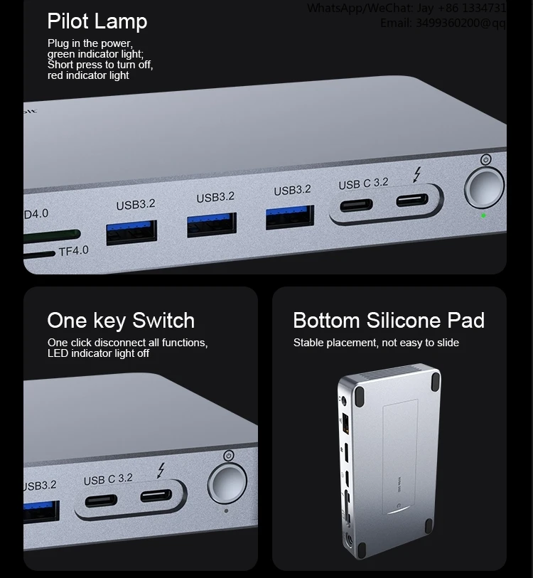 15 트리플 디스플레이 썬더볼트 5 도킹 스테이션 SSD 인클로저 포함 3 썬더볼트 5 포트 USB-A 2.5GB 이더넷 8K 디스플레이 140W PD