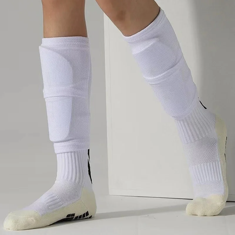 Soccer Shin Guards with Pocket Cover Calf Sleeve Non-Slip Sock Football Equipment Adults Kids