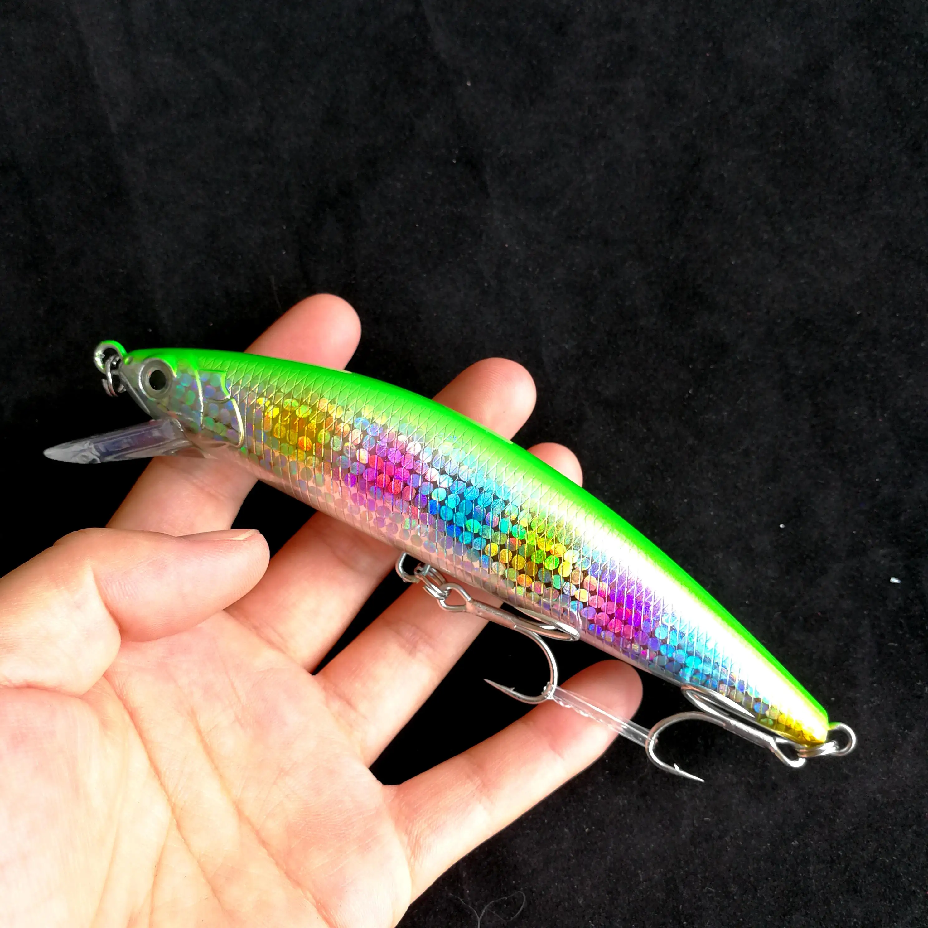 HOOFISH 4PCS/LOT Sinking Minnow Fishing Lure 60g/140mm Trolling Hard Bait  3D Eyes Isca Artificial CrankBait Fishing Tackle