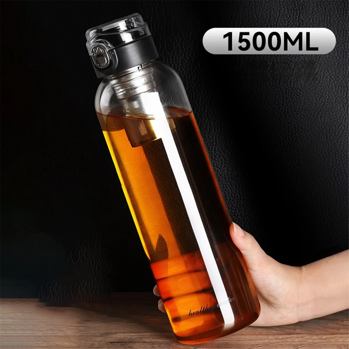 BAAU High Capacity Tea Cup ,Water Separation, High Temperature Resistant, Portable Glass Tea Cup,Vehicle Portable Water Cup B