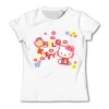Hello Kitty Children's Pure Cotton Printed Boys and Girls Top T-shirt Short sleeved Pure Cotton Printed T-shirt Short sleeved 3