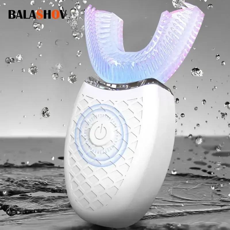 Electric Toothbrush Electric Tooth Cleaner U Shape Degrees Intelligent Electric Toothbrush Sonic Automatic Tooth Brush 360 Degree Cleaning USB Charge Waterproof Toothbrush