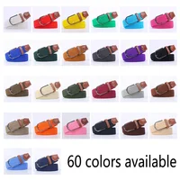 107/120/130cm UNISEX Casual Knitted Pin Buckle Women Belt Woven Canvas Elastic Expandable Braided Stretch Jeans Belts for Men 5