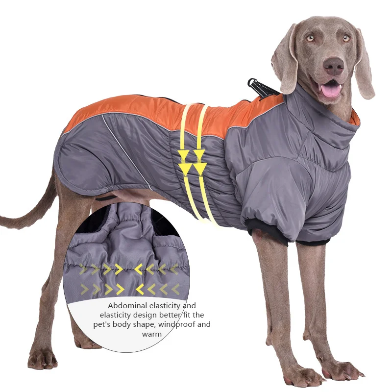 Waterproof Dog Clothes Two Trouser Legs Big Dogs Puffer Adjustable Winter Coats Pet Thicken Warmth Clothing for Medium Large Dog pet jacket dog sweater