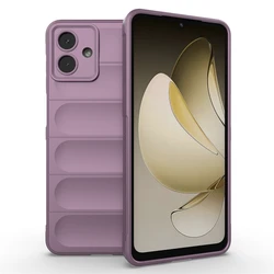Durable Anti - Knock Soft TPU Silicone Full Back Cover in Black for Samung A07 4G (Purple)