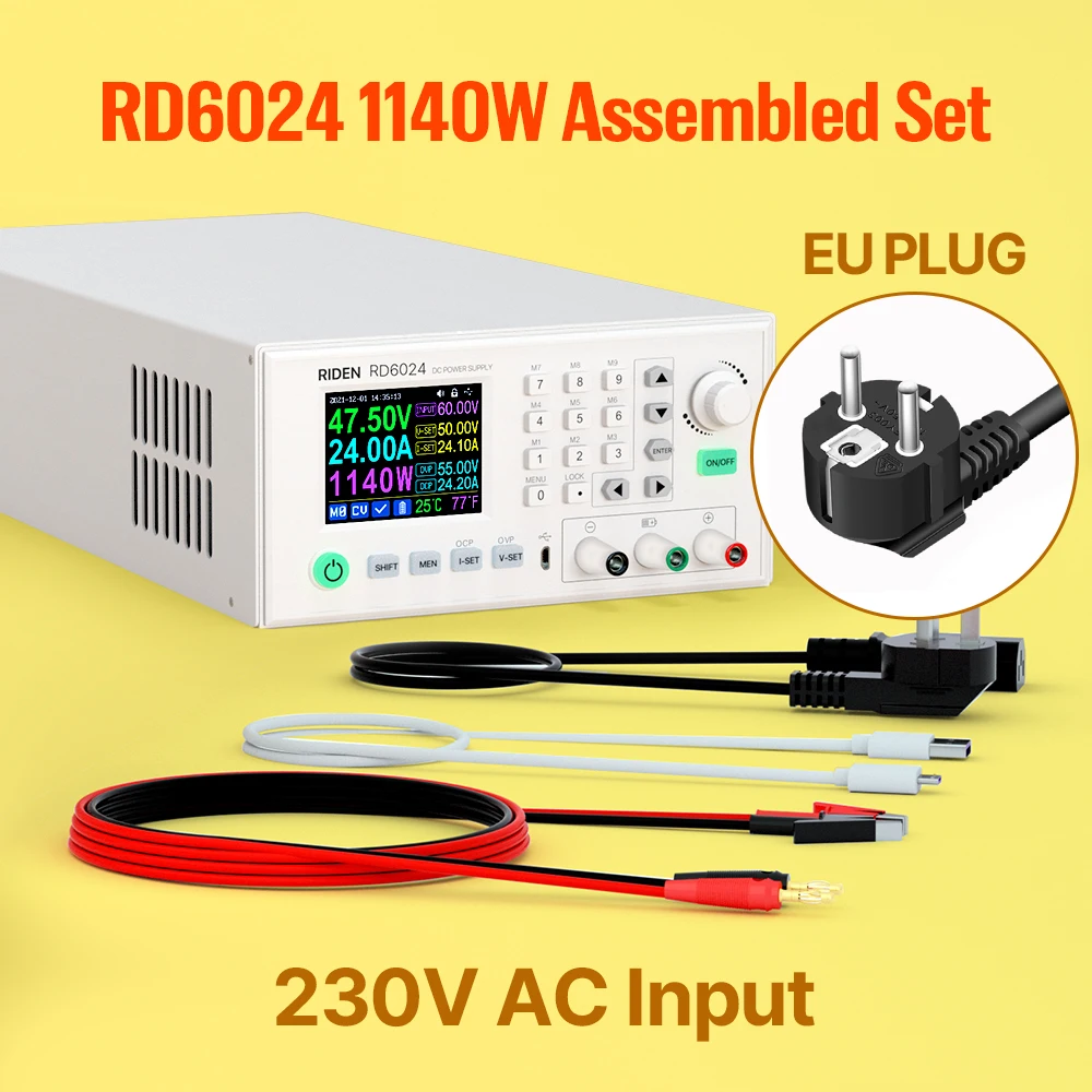 Generic 24A 12V 36V 48V 60V Adjustable Step Down Digital Constant Voltage Current Power Supplys 2 4 Inch Color Display Screen Data Storage Pc Software Control Mobilephone App Control