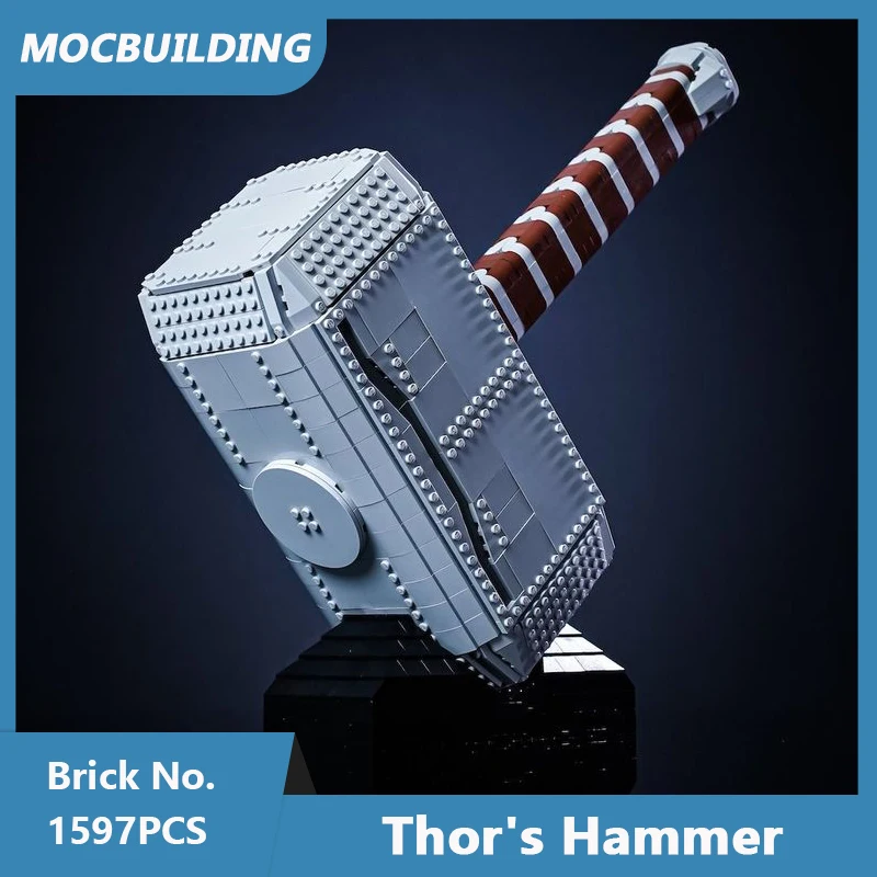 

MOC Building Blocks 17.25" Long Thor's Hammer Model Fully Wieldable DIY Assembled Bricks Creative Collection Toys Gifts 1597PCS