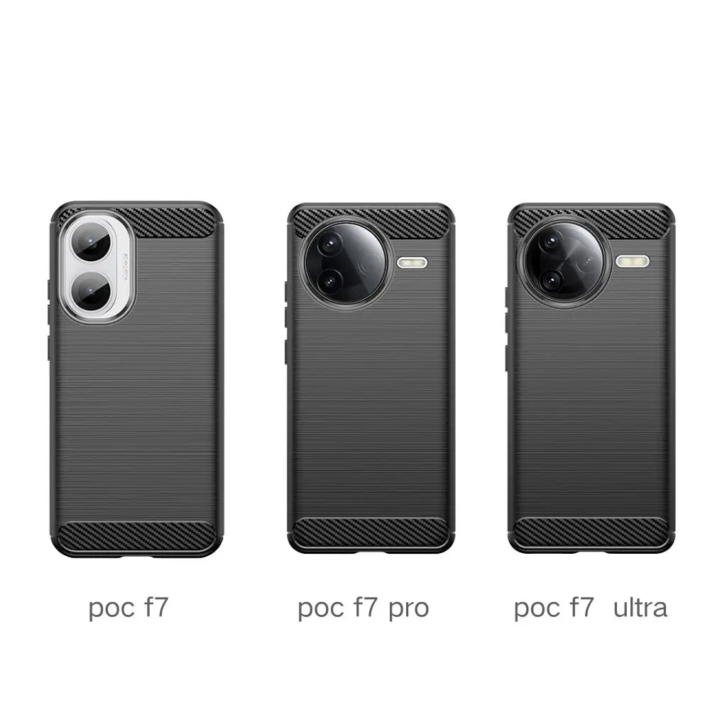 Carbon Fiber Matte Soft Back Cover - Super Frosted Shield for Xiaomi Poco F7 Series