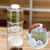 Stackable Spice Rack, Set of 6 Spice Jars Tower, Space Saving Kitchen Spice with Lids, for Herbs, Condiments, Spices Seasoning 2
