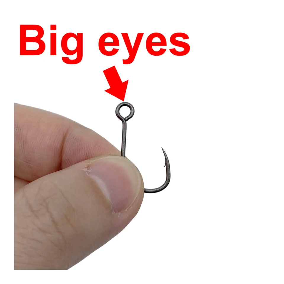 大きな釣り針,ソフトワームのフック,8005, 50個 - AliExpress