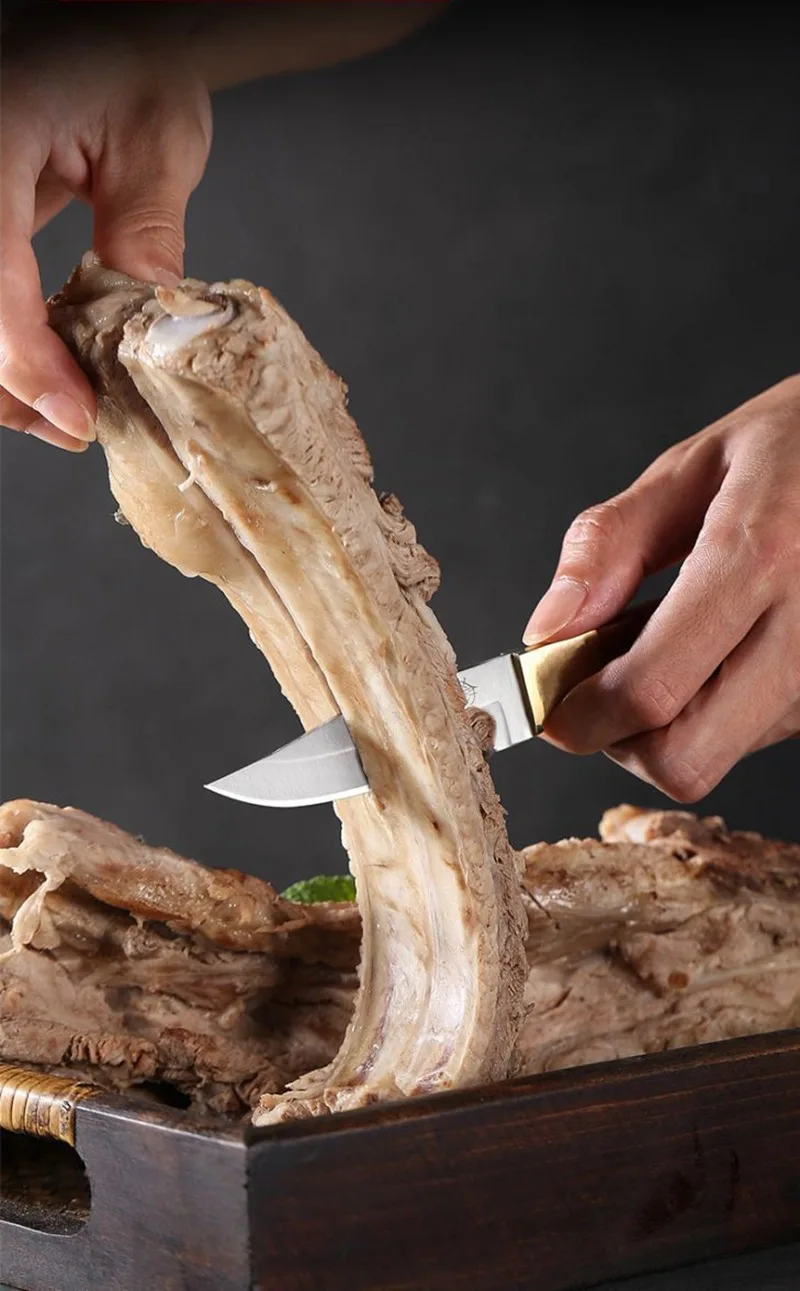 Meat Cleaver Boning Knife Meat Cleaver Stainless Steel Kitchen Mongolian Hand Meat Knife Roasted Whole Lamb Steak with Cover