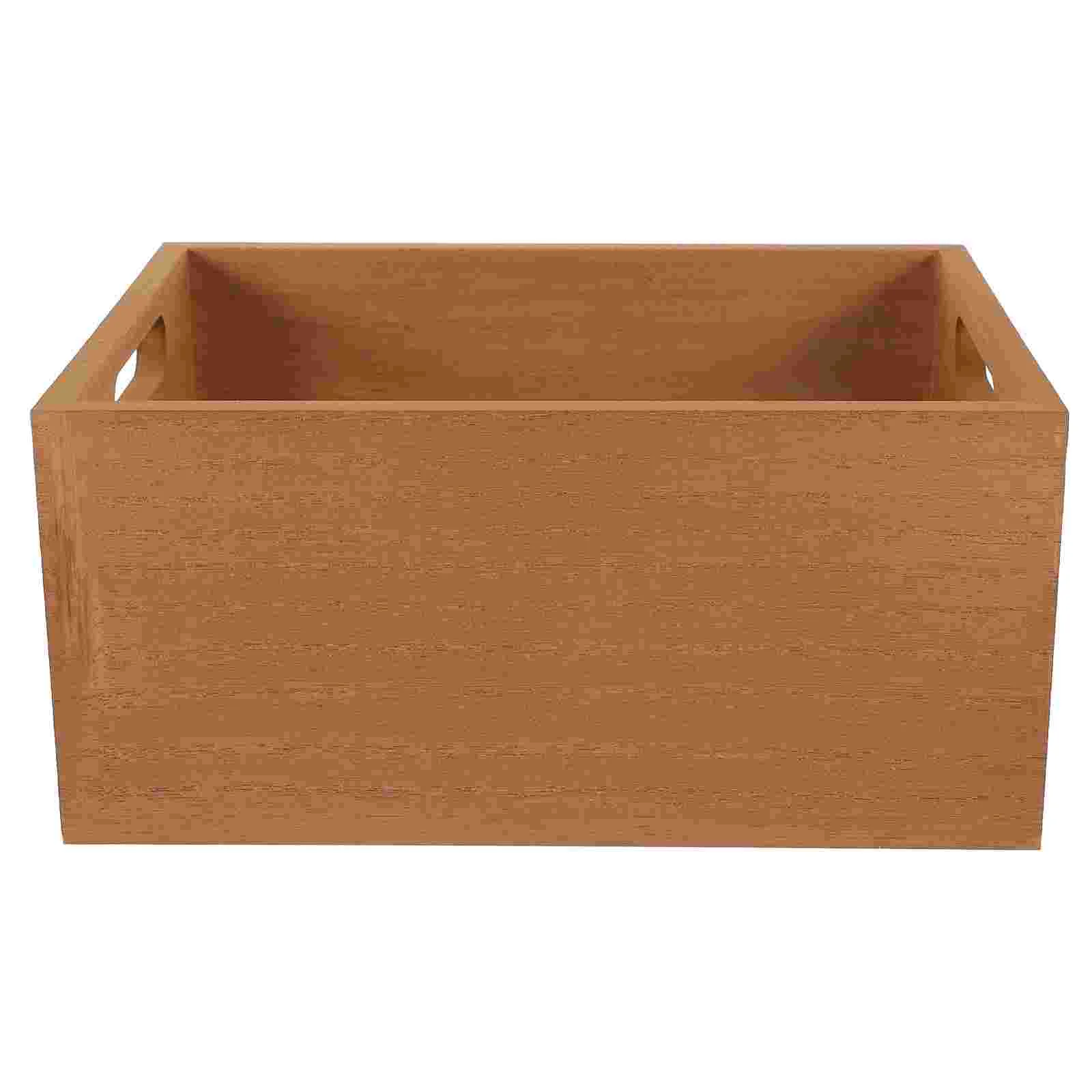 

Tabletop Wooden Storage Box Daily Sundries Organizing Box Large-capacity Makeup Bottle Box