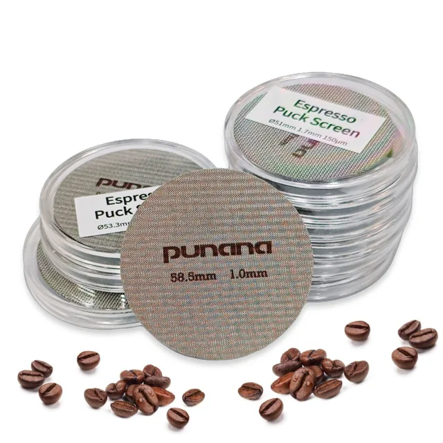 Punana 51/53.3/58mm Espresso Puck Screen Food-grade 316 Stainless Steel Espresso Filter Professional Barista Coffee Filter Mesh