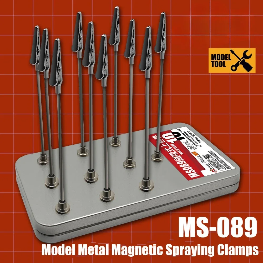 Spraying Clamps MS089 Model Metal Magnetic with Storage Box Model Painting Tools for Military Hobby DIY Tool Set
