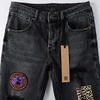 KSUBI Cross Men's Jeans American High Street Embroidered Ripped Skinny Jeans Fall Streetwear Fashion Stretch Low-rise Jeans 2