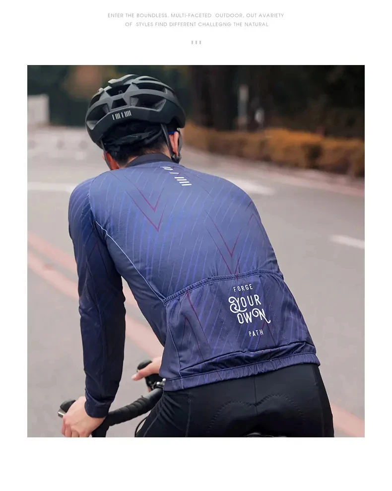 Description Picture 5 of itemLAMEDA Men's Biker Jacket Autumn Winter Cut Wind for Cycling Long Fleece Sleeve Cycling Mountain Bike Warm Men's Jacket