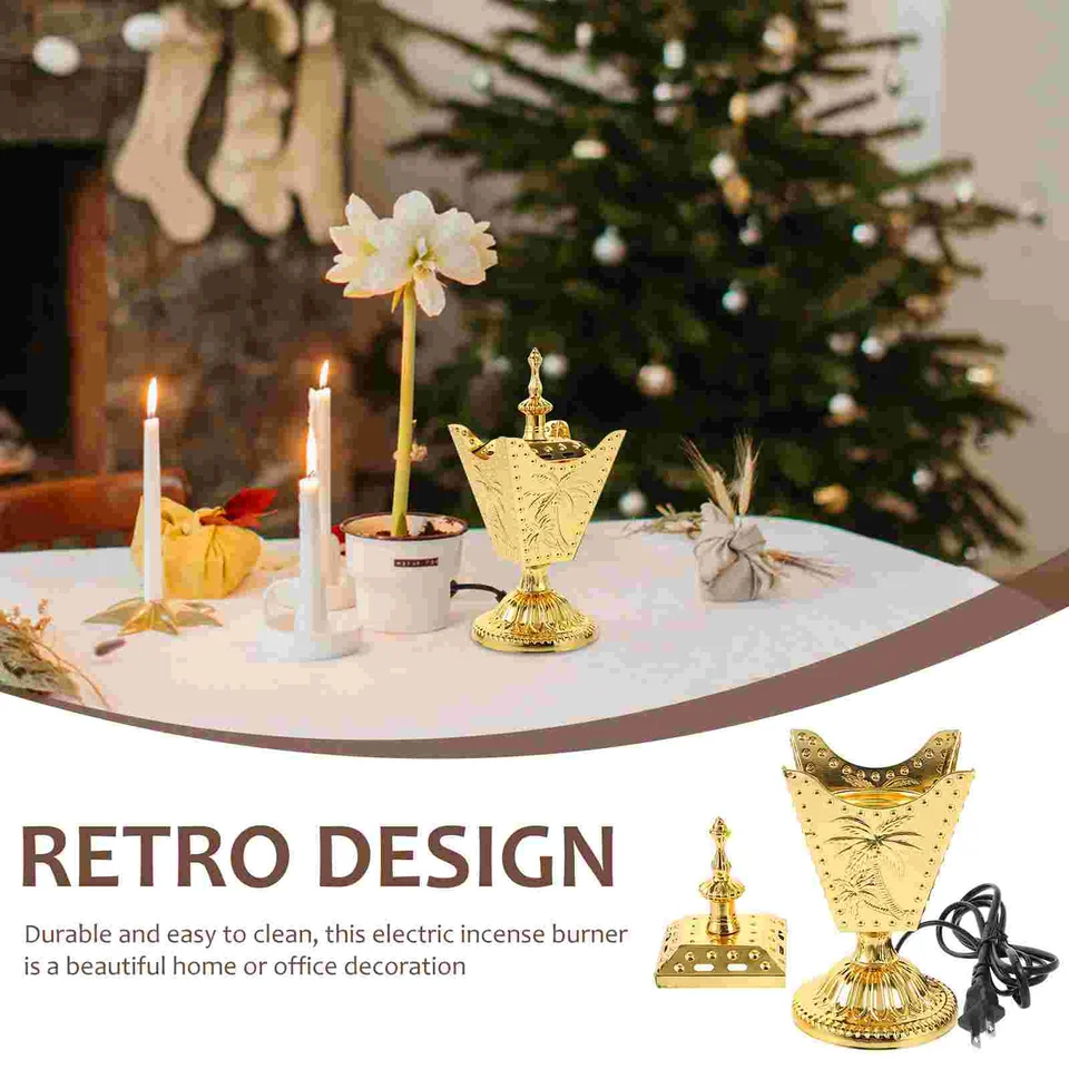 Brûleur D'encens Vintage En Cuivre - Décoration Maison - 5.7x4.7x3.7 Cm - Neuf