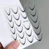2Sheets French Gradient Line Nail Art Stickers 3D Self-Adhesive White+Black Slider Design Stencil Manicure Guides DIY Nail Decor 4