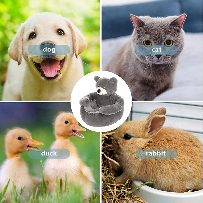 굉장히 부드러운 개 침대 귀여운 겨울 따뜻한 곰 포옹 고양이 잠 자는 매트 세미 클로즈드 강아지 새끼 고양이 플러시 둥지 쿠션 개 소파 애완 동물 용품